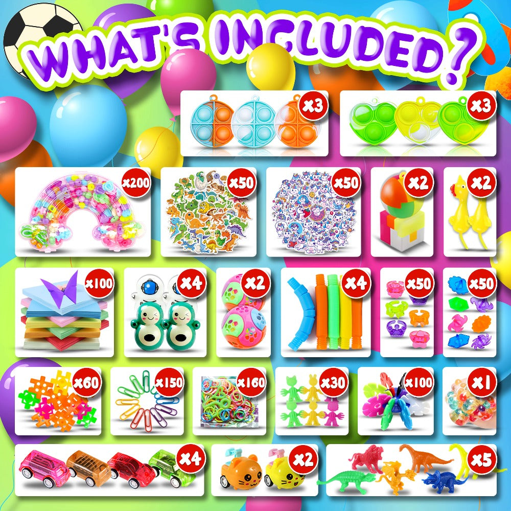 1000-1200 Piece Bulk Fidget Toys Party Favors – Assorted Mini Sensory Toys for Kids Classroom Prize Box Easter Egg Fillers Goodie Bag Stuffers Birthday Carnival Rewards