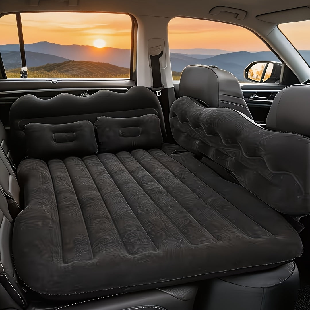Inflatable Bed, Convenient Car Inflatable Bed - Including Storage Bag And Tool Kit, High Aesthetic And Comfortable Inflatable Car Bed, Outdoor Inflatable Bed, Car Additions, Soft And Skin Friendly Plush Folding Design