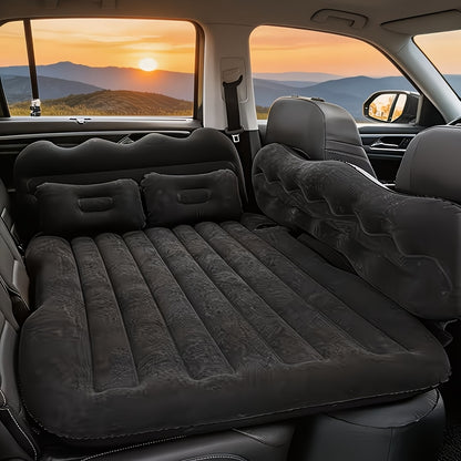 Inflatable Bed, Convenient Car Inflatable Bed - Including Storage Bag And Tool Kit, High Aesthetic And Comfortable Inflatable Car Bed, Outdoor Inflatable Bed, Car Additions, Soft And Skin Friendly Plush Folding Design