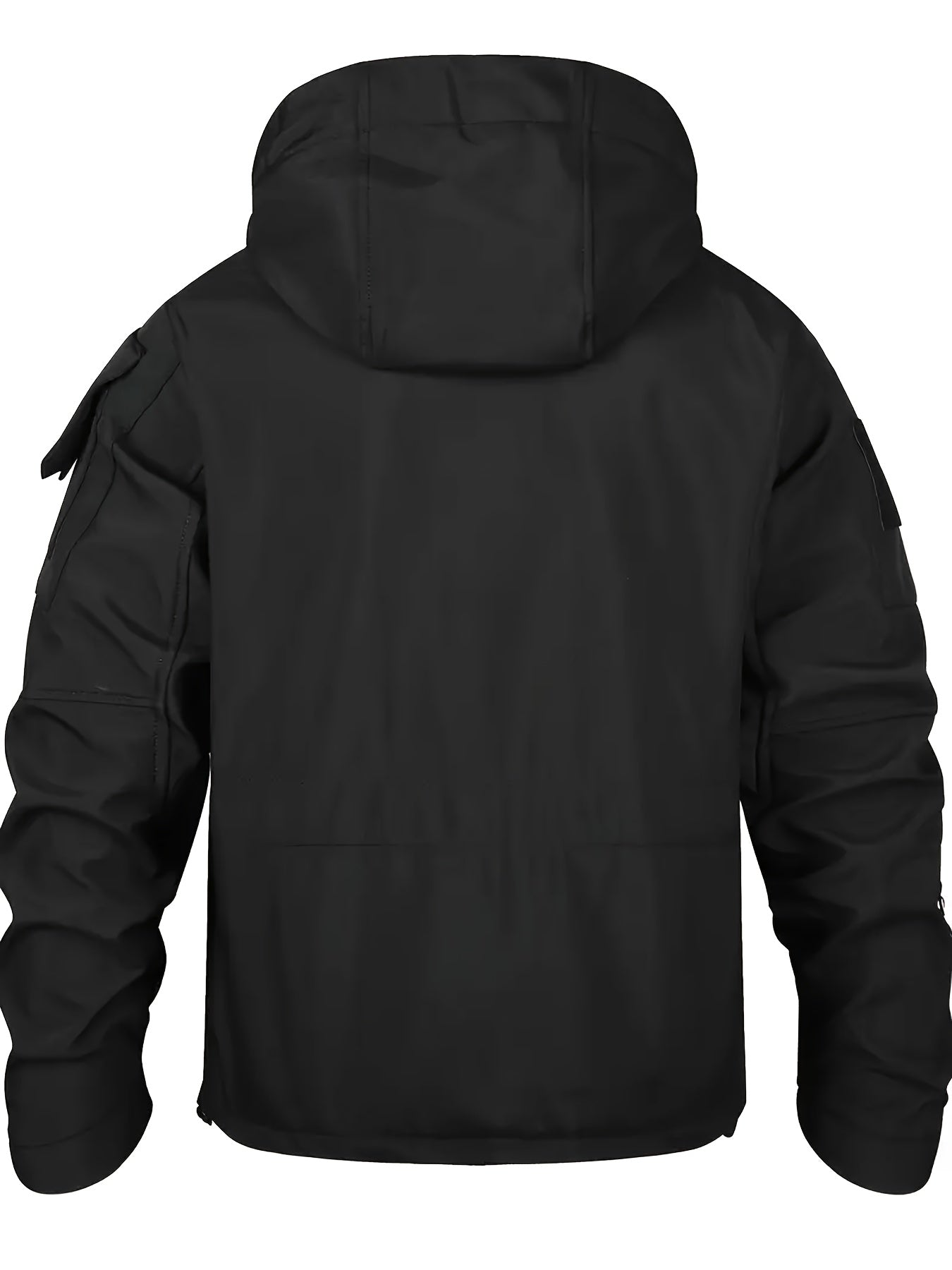 Men's Tactical Softshell Jacket - Hooded Multi-Pocket Windbreaker