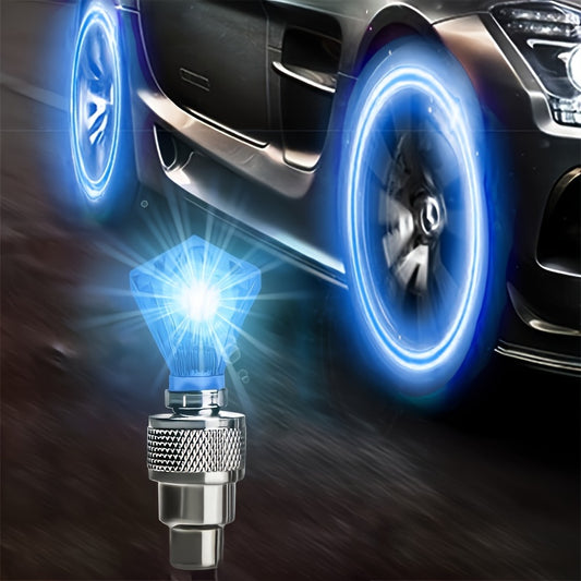 [Breathing Light Valve Cores] Cubidupi 4/8/16pcs Car Hub Valve Core Running Horse Light | Wind Fire Wheel Breathing Light, Motorcycle Tire Valve, Explosion Proof, Sun Protection - Red Blue Color