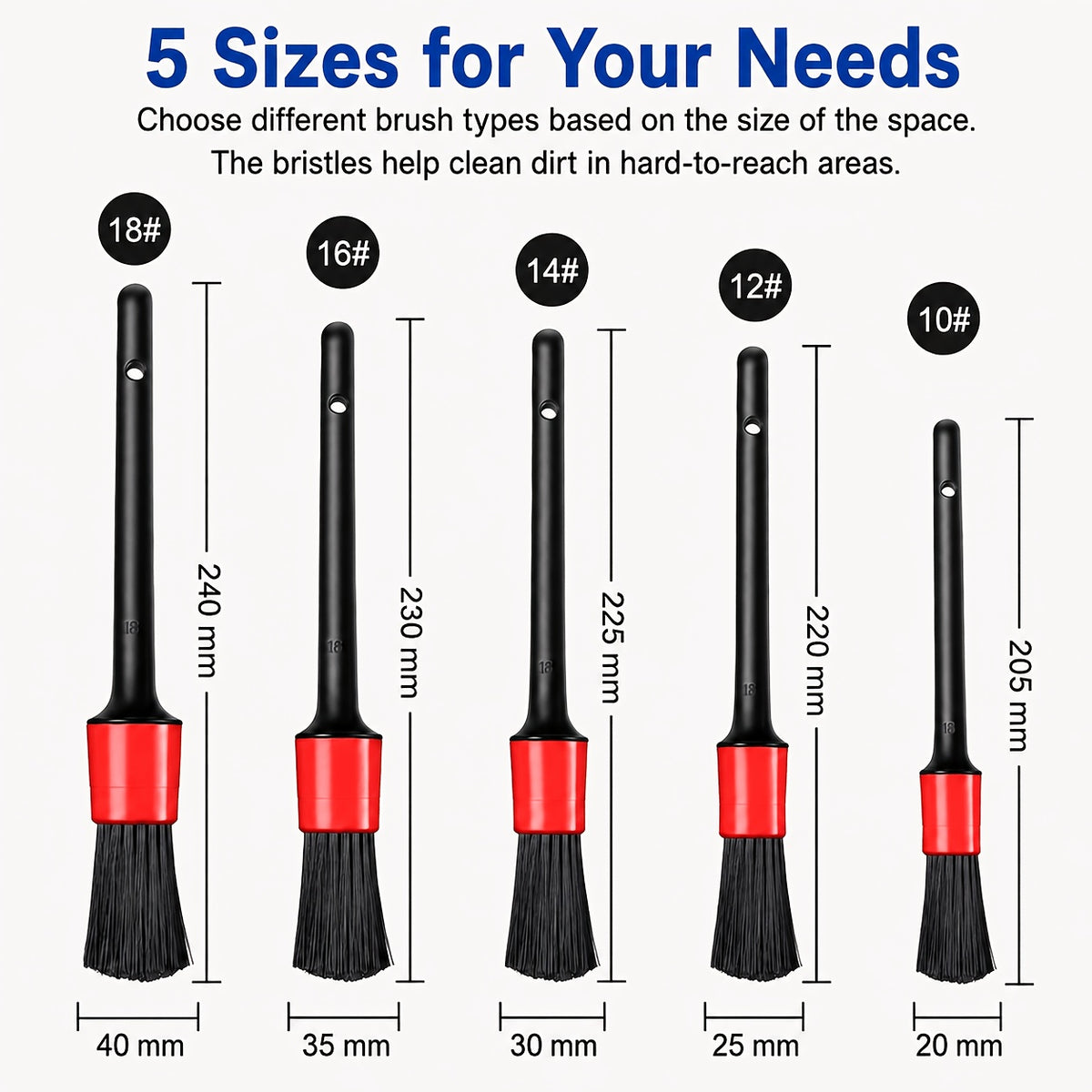 Car Detailing Brush Set The Ultimate Auto Cleaning Kit for Vents Gaps Maintenance Car Air Outlet Detail Clearance Brush