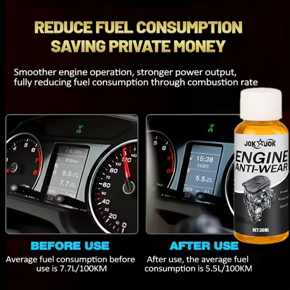 Engine Protection Synergist 30ml – Anti-Noise Anti-Vibration Fuel Saving Engine Oil Additive, Reduces Engine Wear & Vibration, Compatible with All Gasoline & Diesel Vehicles