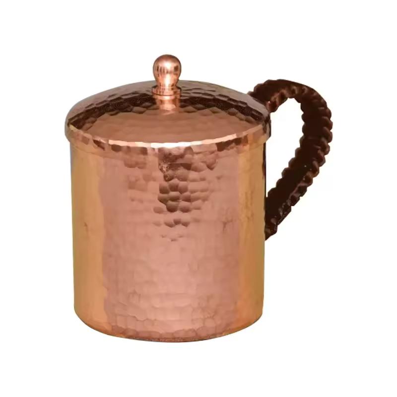 Moscow Mule Mug Hammered Copper 550ML – 100% Handcrafted Pure Solid Brass Cup with Rose Gold Finish | Heavy Gauge Traditional Cocktail Mug for Moscow Mule, Beer & Cold Drinks