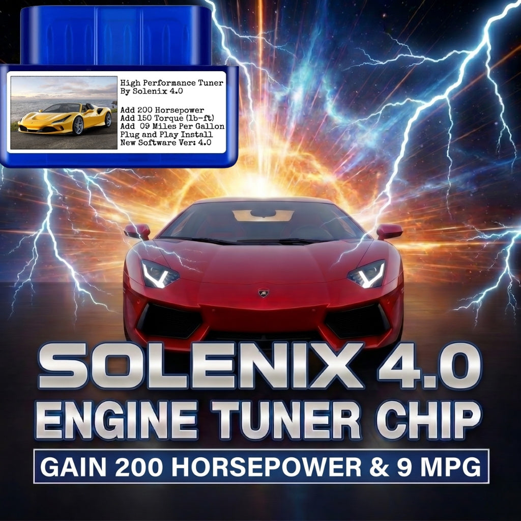 Car SUV Truck Parts Accessories - Solenix Upgrade - Fits All Vehicles - Compatible With Exhaust Pipes Tips Muffler Car Jump Starter Cold Air Intake System