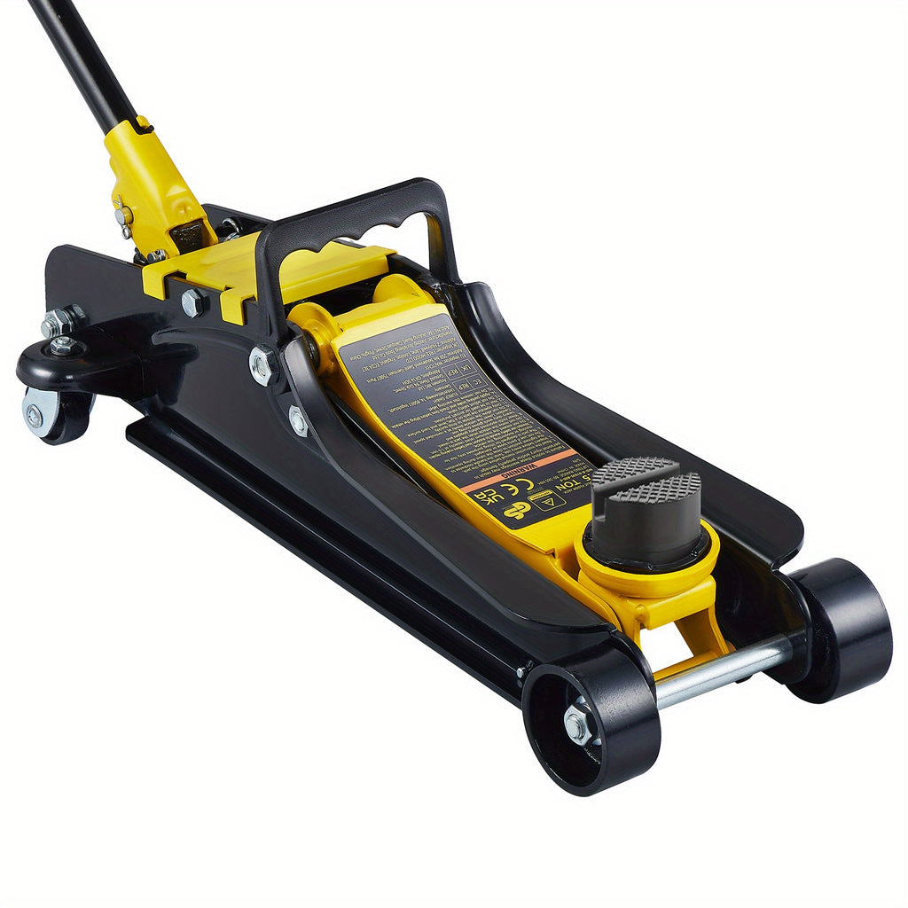 Happybuy Ground Lift, 2.5 Ton Compact Alloy Steel Sport Elevator, Single Cylinder Elevating Pump, Elevation Range 3.35"-14.96"
