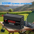 LVYUAN Car Power Inverter 600W/4000 Watt 12V To 110V With 4 AC Outlets, LCD Display, Wireless Remote Control, Car Power Inverter For Car, RV, Truck, Off Grid Solar System, Camping 24V Car Accessories, Without Battery