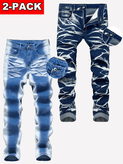 Men's Slim Fit Jeans - Vintage Wash Clean Finish