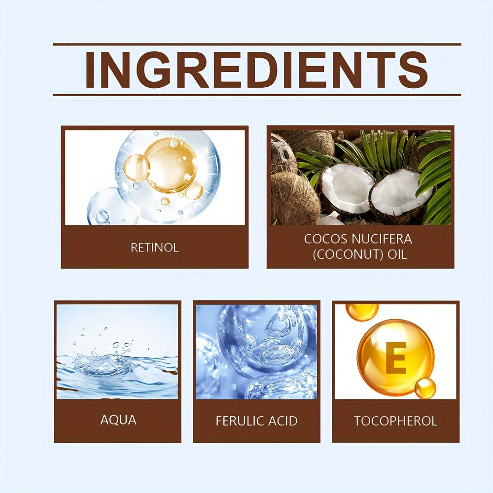 Coconut Oil & Shea Butter Moisturizing Cream 1.76 oz – 90% Coconut Oil, Retinol & Hyaluronic Acid, Alcohol-Free Long-Lasting Hydration for Face Body Hands & Feet, All Skin Types Women Men