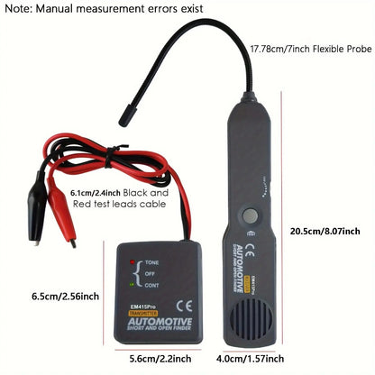 EM415PRO Automotive Circuit Tracer & Short Circuit Detector – Open Circuit Finder, Wire Tracer Tool for Car Electrical Fault Diagnosis, 6-42V DC