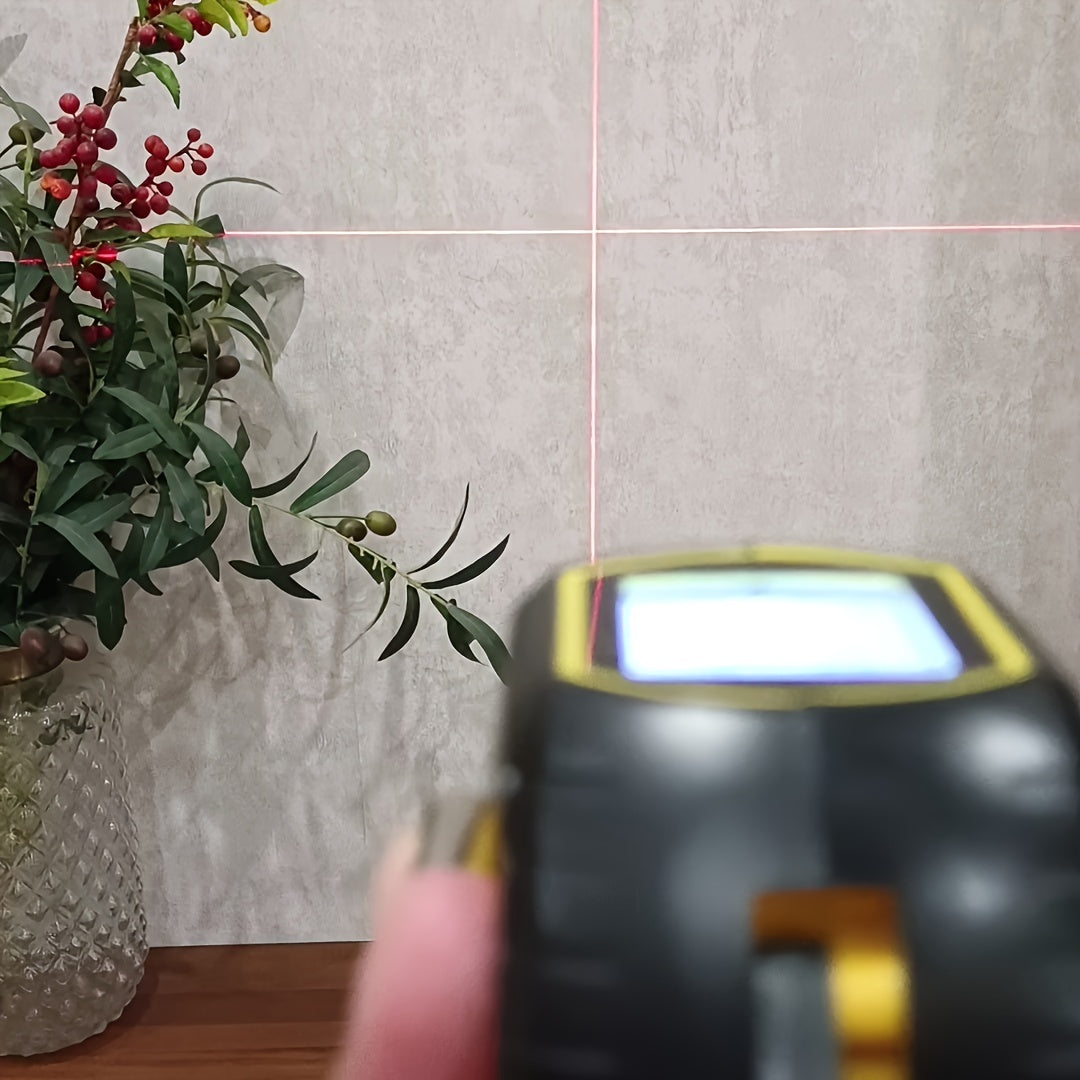 1pc Laser Tape Measure 3in 1 Digital Tape Measure High Precision Laser Rangefinder Steel Tape Measure, Equipped with 2AAA Batteries
