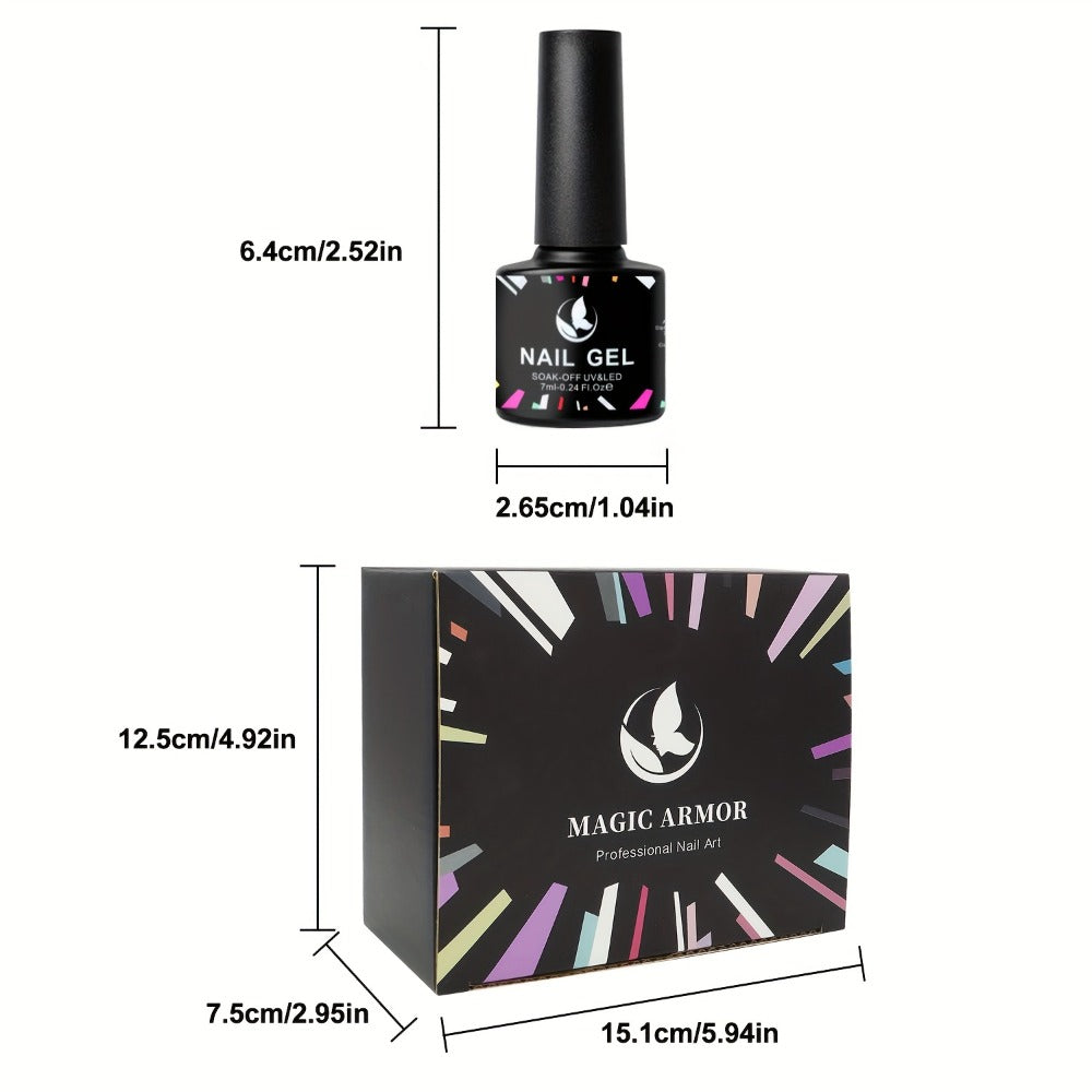 Pastel Gel Nail Polish Set 32 Colors Floral Rhapsody Series – Nude Gray Pink Blue Soak-Off UV/LED Curable, Four Seasons Manicure Starter Kit for Women Salon & Home Nail Art Gift
