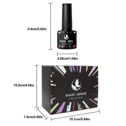 Pastel Gel Nail Polish Set 32 Colors Floral Rhapsody Series – Nude Gray Pink Blue Soak-Off UV/LED Curable, Four Seasons Manicure Starter Kit for Women Salon & Home Nail Art Gift