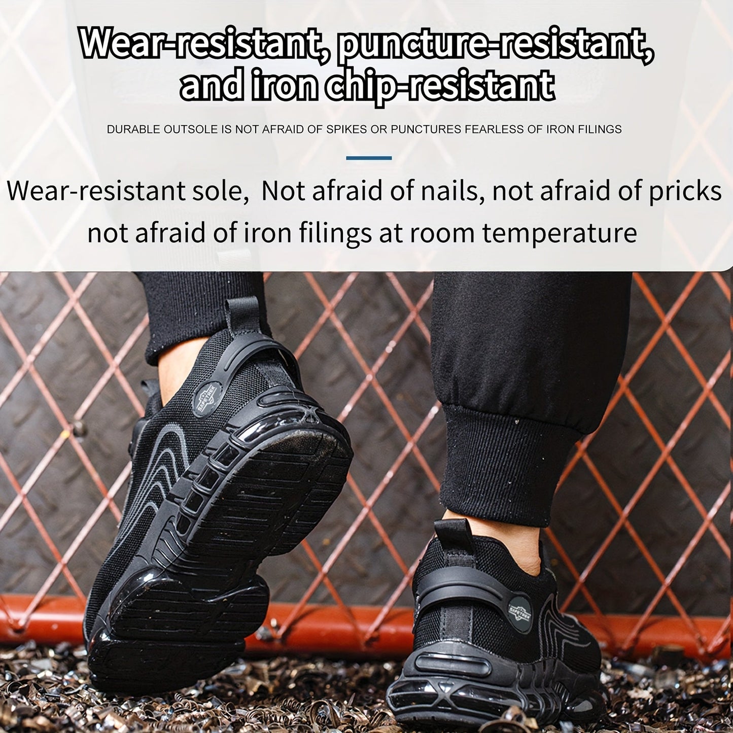 Men's Work & Safety Shoes - Puncture Resistant & Lightweight Design