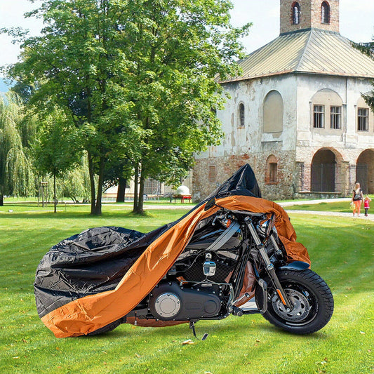 190T-3XL Motorcycle Cover - UV Protection, Waterproof, Tear-Resistant Fabric with Safety Features Including Lock Holes - Ideal for Outdoor Storage And Protection