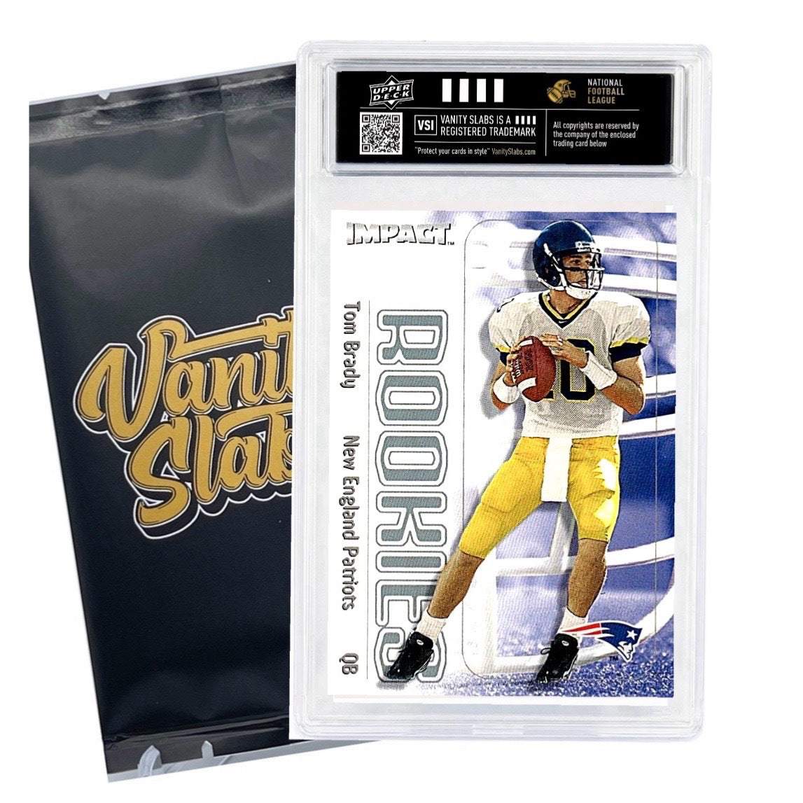 Trading Card Display Slab by Vanity Slabs – Crystal Clear 35pt Card Case + Free Random Trading Card, Fits Pokemon Panini Topps Baseball Basketball, Collector Gift for Kids & Hobbyists