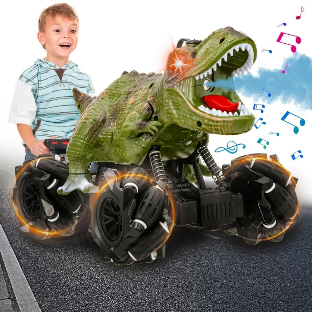 Monster Stunt RC Car with LED Lights Sound & Mist Spray – 360° Drift Remote Control Monster Truck, All-Terrain Indoor Outdoor Toy for Boys Girls Ages 6+, Birthday Christmas Gift