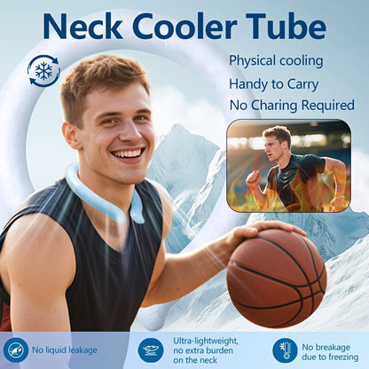 Cooling Neck Ring 3-Pack – Wearable Ice Gel Tube Wrap for Hot Weather, Outdoor Sports, Heat Relief & Hot Flashes, Freezes at 28°C, Hands-Free Summer Cooling for Men & Women