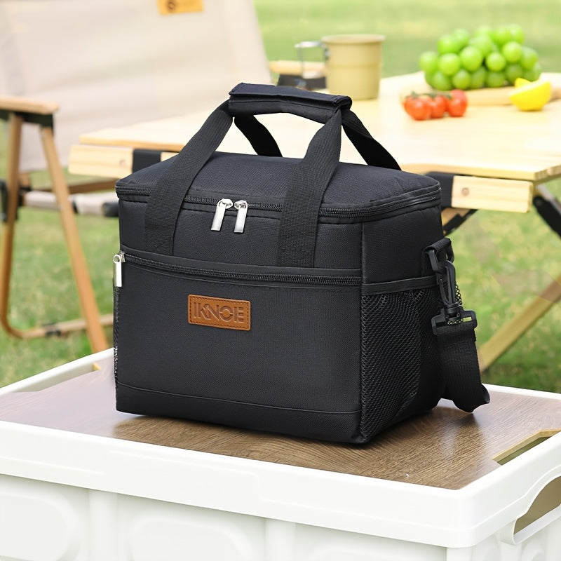 Insulated Lunch Bag Foldable Thermal Tote Leak-Proof Aluminum Foil Bento Box Carrier Reusable Cooler Bag Keeps Food Cold Fresh for Work Travel Picnic School