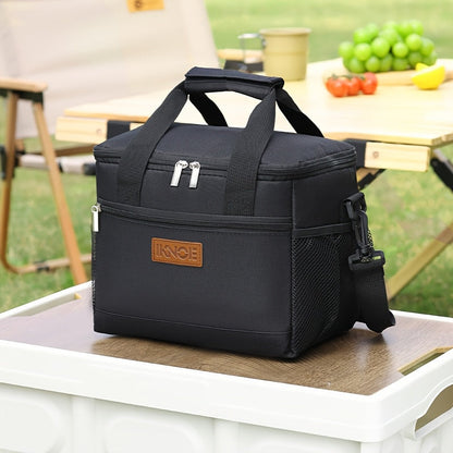 Insulated Lunch Bag Foldable Thermal Tote Leak-Proof Aluminum Foil Bento Box Carrier Reusable Cooler Bag Keeps Food Cold Fresh for Work Travel Picnic School