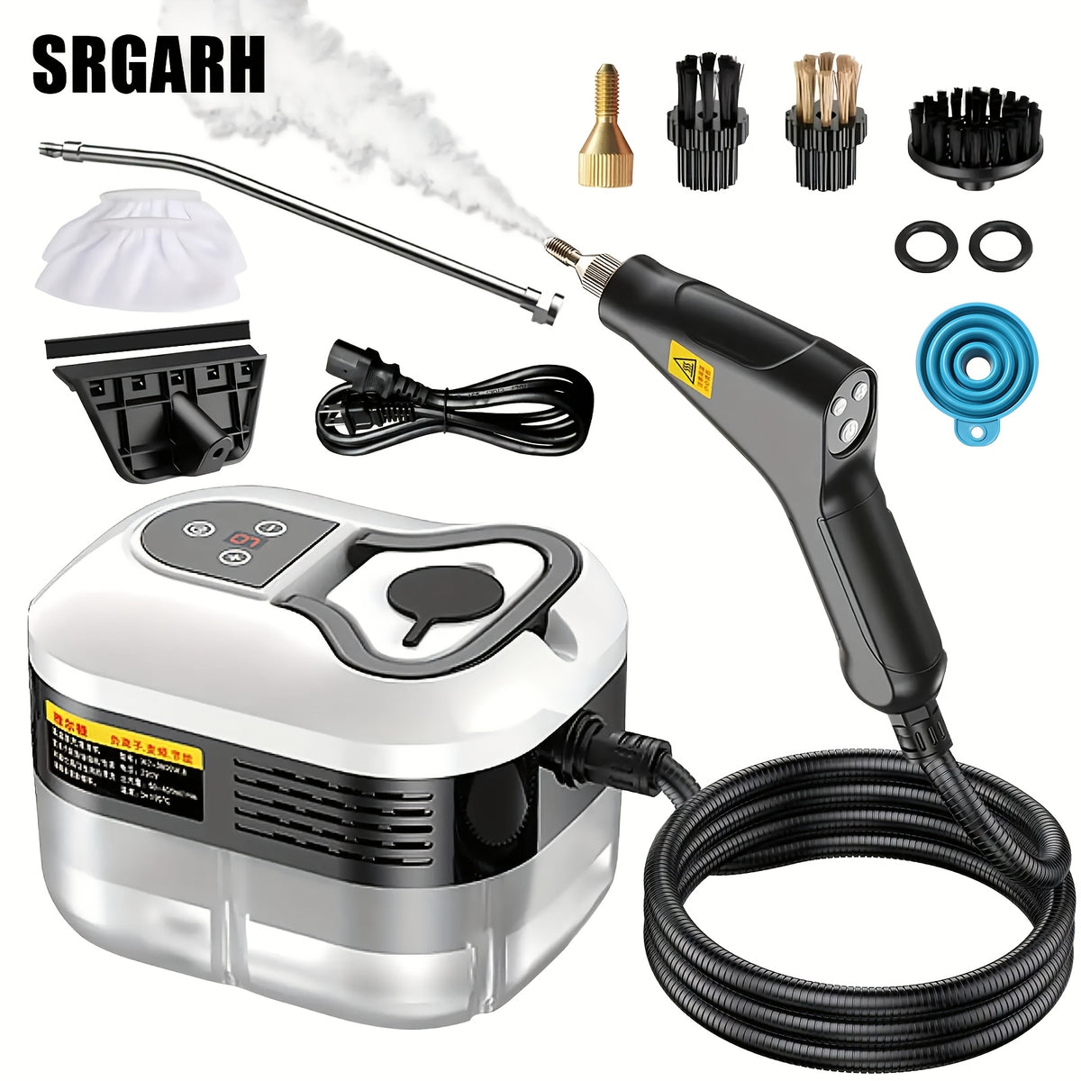 High-Pressure Steam Cleaner, Portable High-Temperature Bathroom Steam Cleaner With 3 Brush Heads, Household Steam Cleaner For Kitchen Furniture Home Car Cleaning, The Perfect Gift For Mom - Mother'S Day Gift