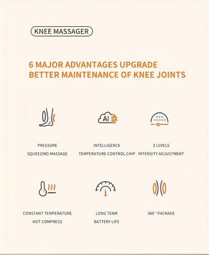 Leg Massager with Heat – Full Leg Air Compression Massager, 4 Modes Wireless Charging, Large Display, Breathable Wrap for Thighs, Shins, Knees, Ankles & Feet, Relief for Swelling, Circulation & Fatigue