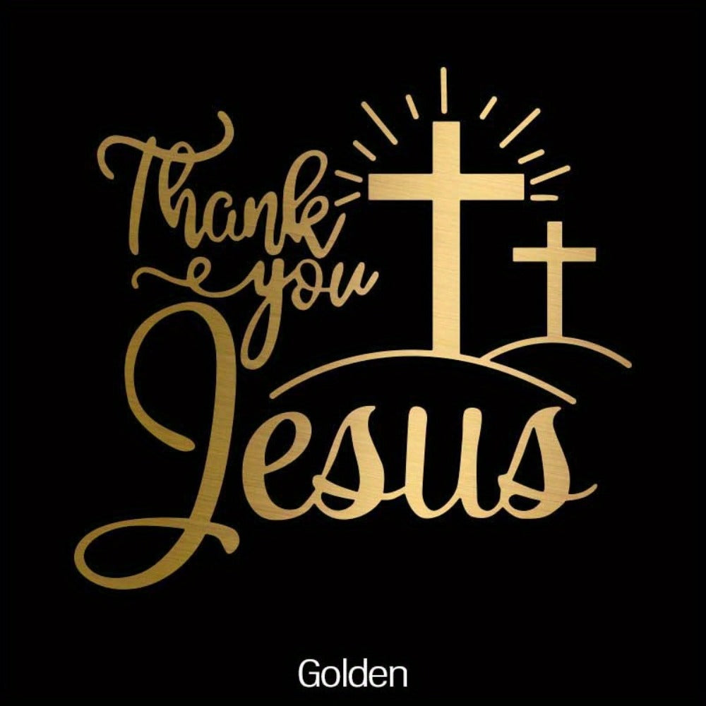 Christian God Car Stickers 4pcs – Waterproof Vinyl Bumper Decals for Cars, Laptops, Water Bottles, Motorcycles & Windows, Faith Cross Religious Sticker Set, Multi-Color Options