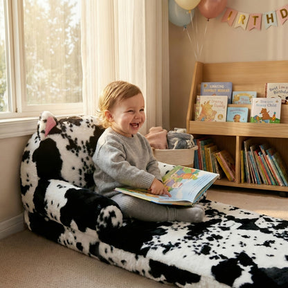 2-in-1 Foldable Kids Convertible Sofa Chair, Fold-Out Toddler Lounger for Kids' Room detail image - detail view 13