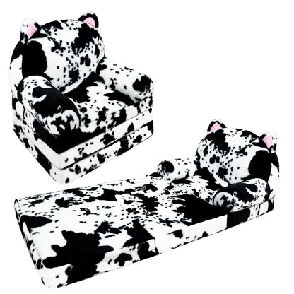 2-in-1 Foldable Kids Convertible Sofa Chair, Fold-Out Toddler Lounger for Kids' Room detail image - detail view 5