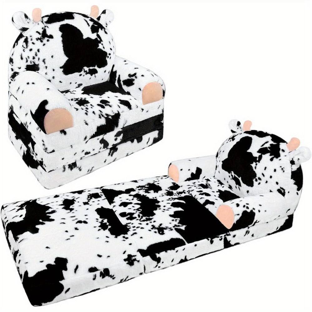 2-in-1 Foldable Kids Convertible Sofa Chair, Fold-Out Toddler Lounger for Kids' Room detail image - detail view 7