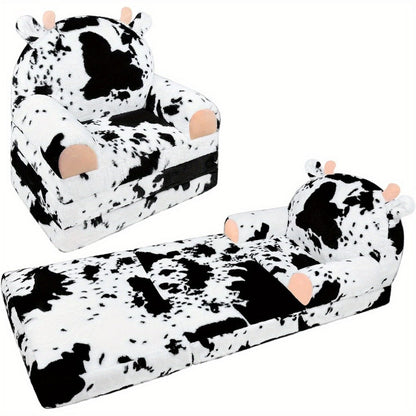 2-in-1 Foldable Kids Convertible Sofa Chair, Fold-Out Toddler Lounger for Kids' Room detail image - detail view 7