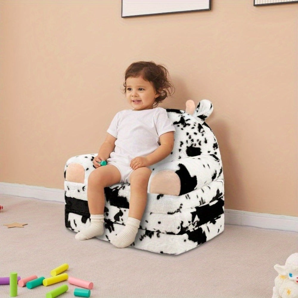 2-in-1 Foldable Kids Convertible Sofa Chair, Fold-Out Toddler Lounger for Kids' Room detail image - detail view 9