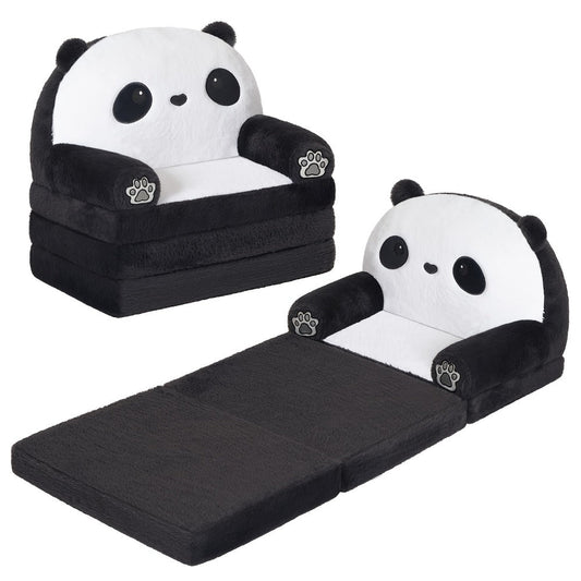 Kids Sofa Chair, Kids Foldable Sofa Chair 2-in-1 Plush Animal Lounger with High Density shown in the main product view