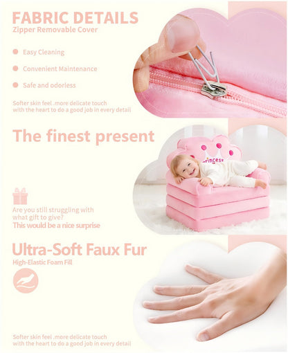 2-in-1 Foldable Kids Convertible Sofa Chair for Kids' Room and Bedroom detail image - detail view 13