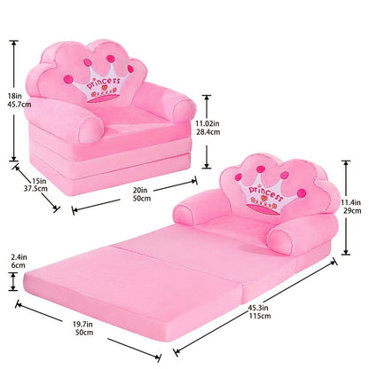 2-in-1 Foldable Kids Convertible Sofa Chair for Kids' Room and Bedroom detail image - detail view 4