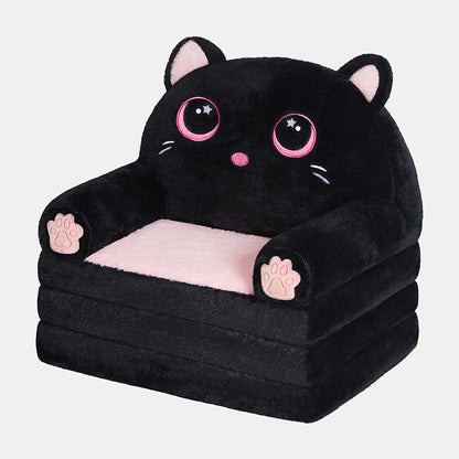 Kids Sofa shown in the Black and Pink Kitten option