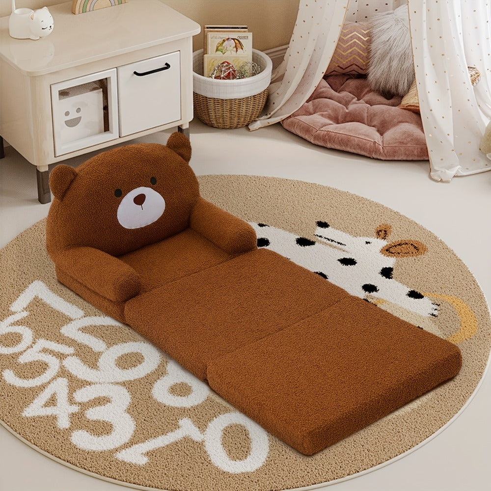 2-in-1 Foldable Kids Convertible Sofa Chair, Kids Flip-Out Chair detail image - detail view 10