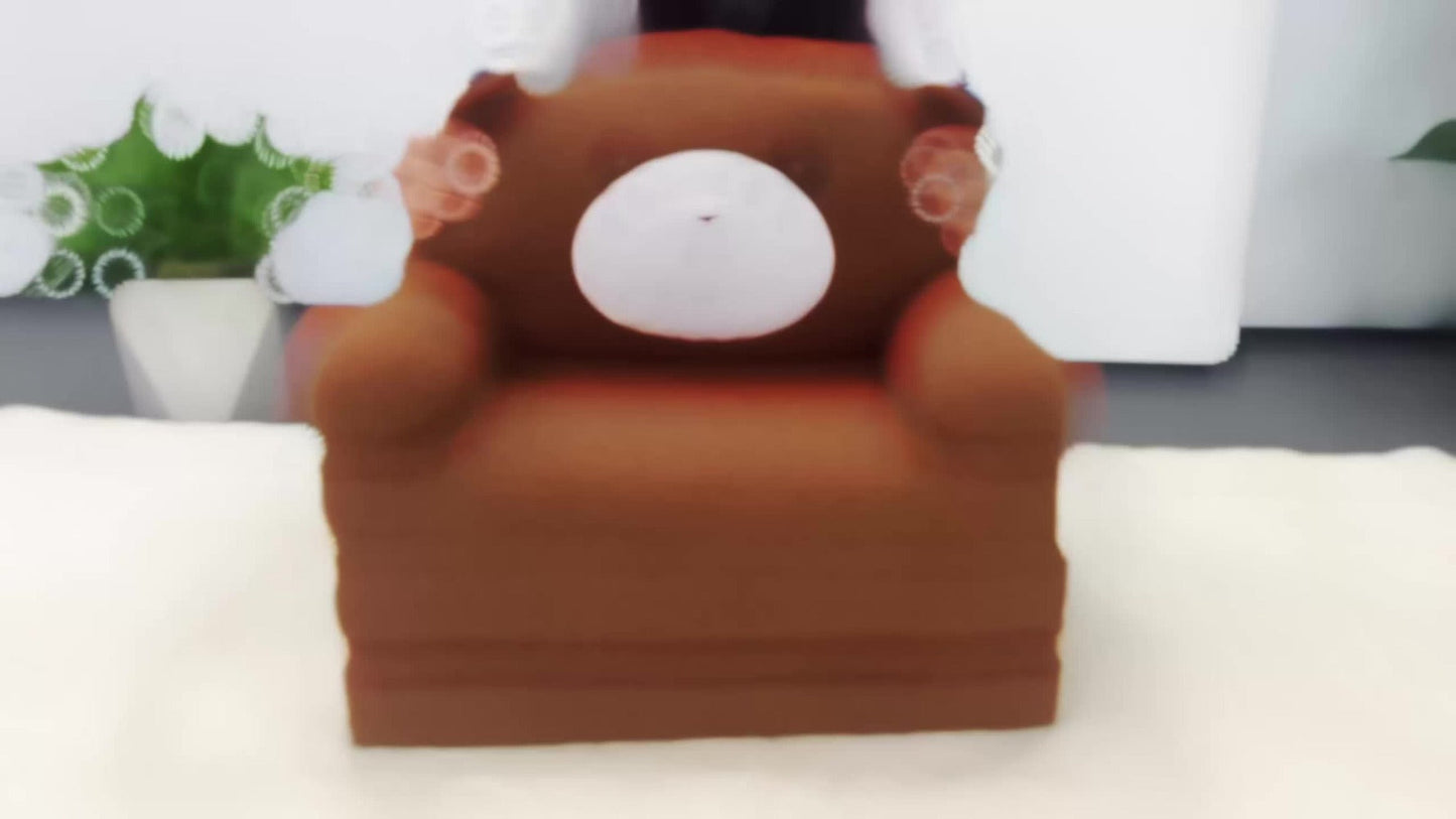 2-in-1 Foldable Kids Convertible Sofa Chair, Kids Flip-Out Chair detail image - detail view 11