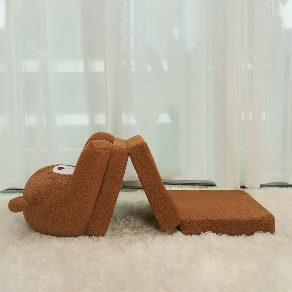 2-in-1 Foldable Kids Convertible Sofa Chair, Kids Flip-Out Chair detail image - detail view 6