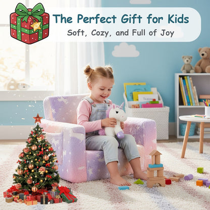 2-in-1 Foldable Kids Convertible Sofa Chair with Fold-Out Lounger for Kids' Room detail image - detail view 24