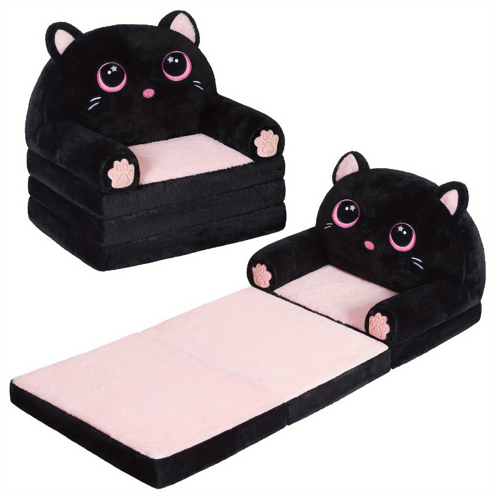 2-in-1 Foldable Kids Convertible Sofa Chair with Memory Foam detail image - detail view 3