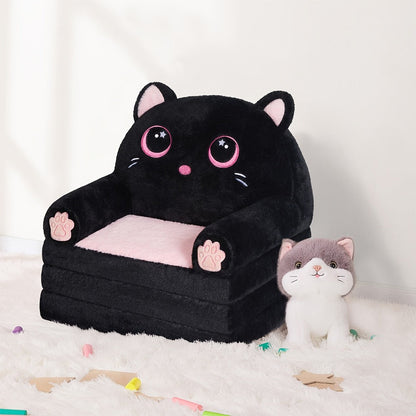2-in-1 Foldable Kids Convertible Sofa Chair with Memory Foam detail image - detail view 5