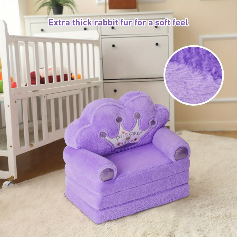 2-in-1 Foldable Kids Convertible Sofa Chair with Washable Cover detail image - detail view 14