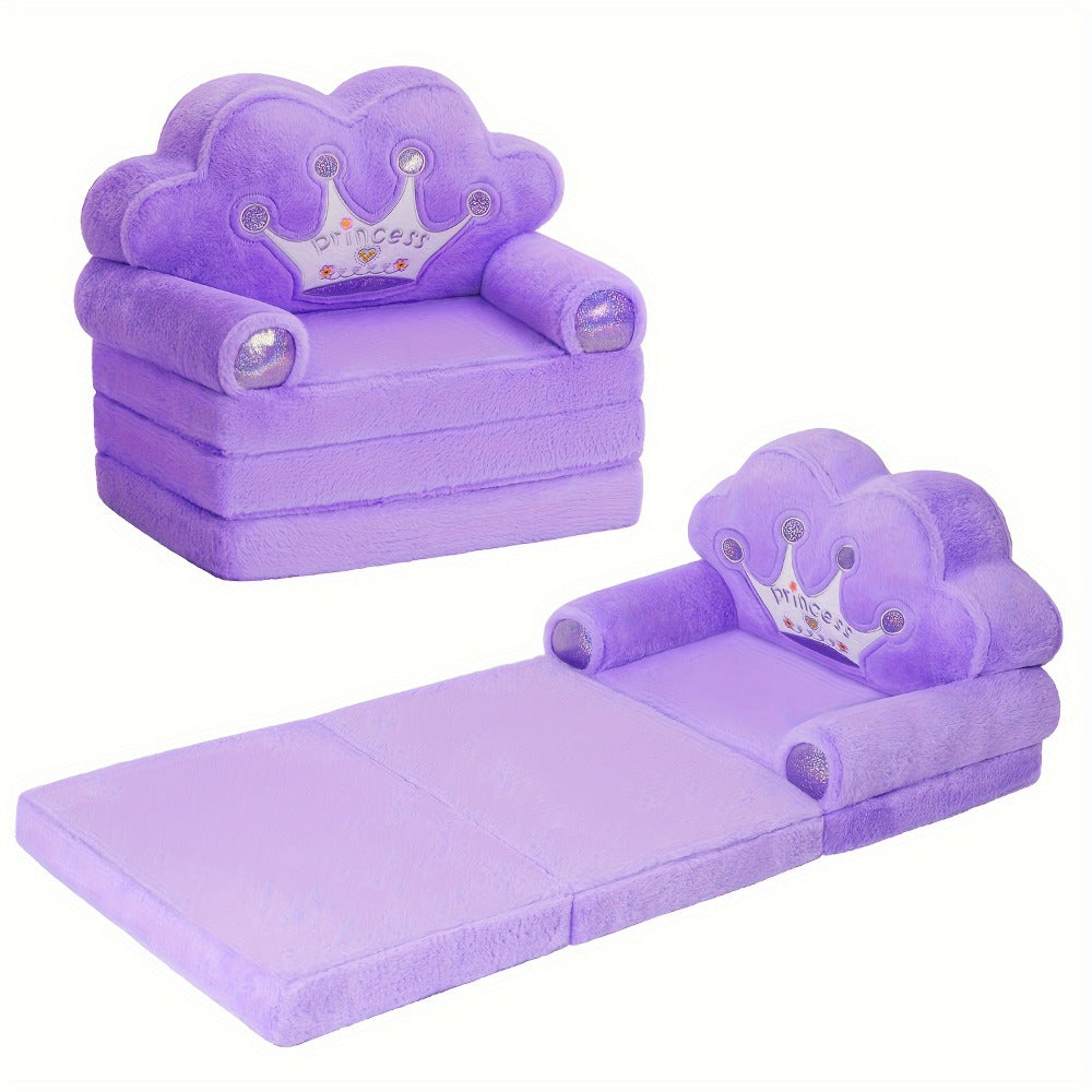 2-in-1 Foldable Kids Convertible Sofa Chair with Washable Cover detail image - detail view 4