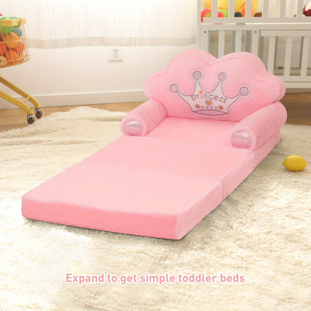 2-in-1 Foldable Kids Convertible Sofa Chair with Washable Cover detail image - detail view 5