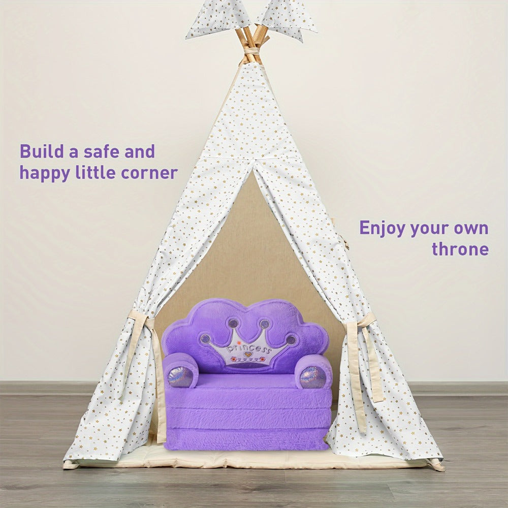 2-in-1 Foldable Kids Convertible Sofa Chair with Washable Cover detail image - detail view 7