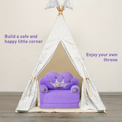 2-in-1 Foldable Kids Convertible Sofa Chair with Washable Cover detail image - detail view 7
