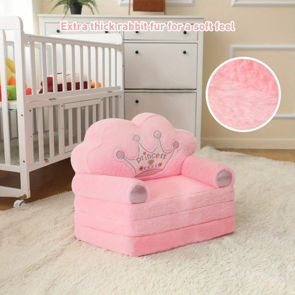 2-in-1 Foldable Kids Convertible Sofa Chair with Washable Cover detail image - detail view 9