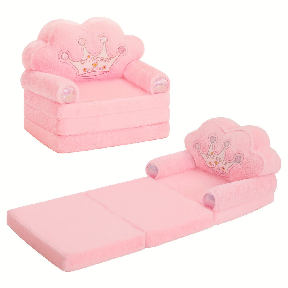 Kids Sofa, Kids Memory Foam Foldable Sofa 2-in-1 with Attached Pillow Washable Cover Soft shown in the main product view