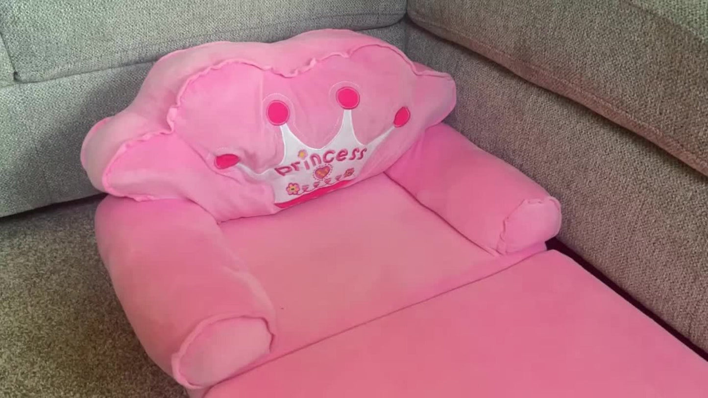 2-in-1 Kids Convertible Sofa Chair, Fold-Out Toddler Lounger for Kids' Room detail image - detail view 15